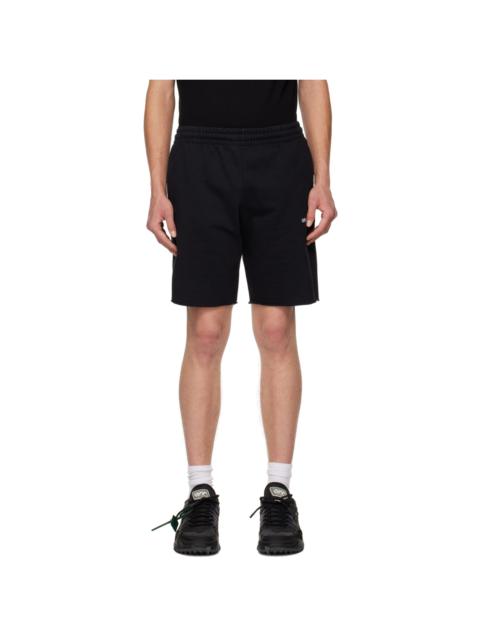 Off-White logo-print cotton track shorts