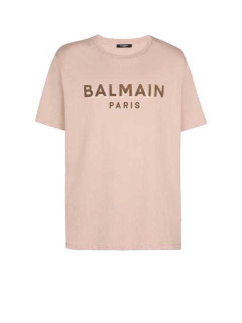 Flocked Balmain logo T-shirt