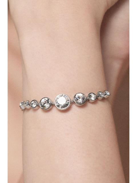 KAREN MILLEN Silver Tone Crystal Flow Bracelet