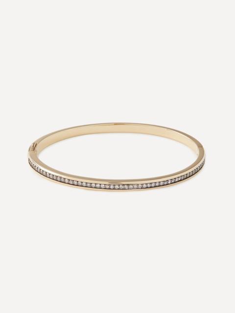 By Pariah 14ct Gold Classic Champagne Diamond Bangle Bracelet