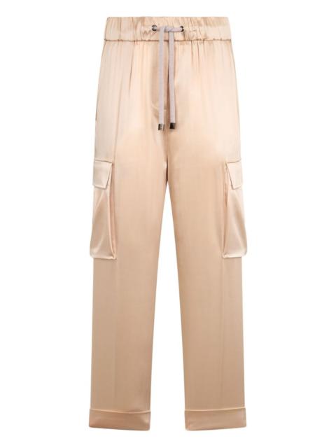 PESERICO satin cargo pants