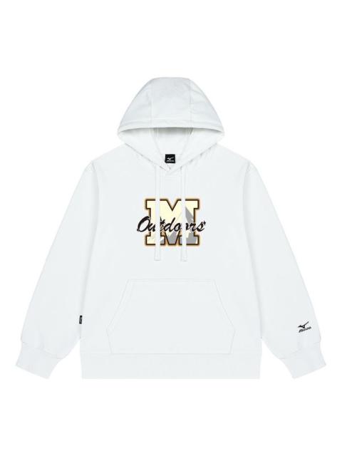 Mizuno Mizuno Logo Print Hoodie 'White' A2CA2A39