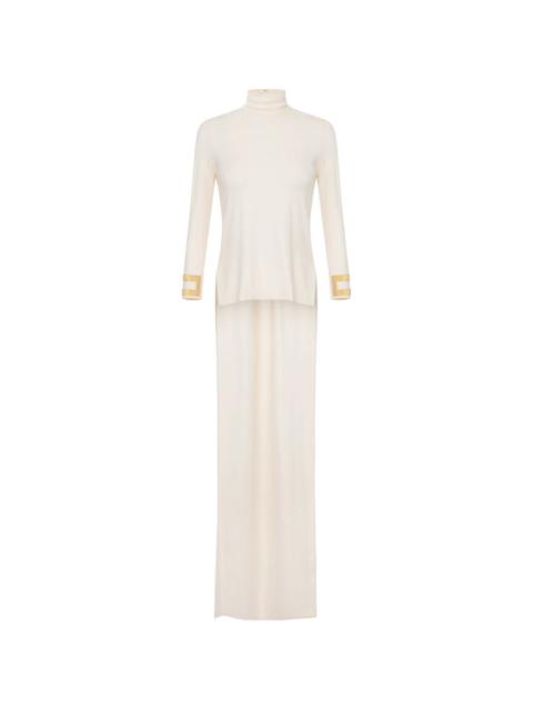 ELISABETTA FRANCHI top in shiny jersey fabric