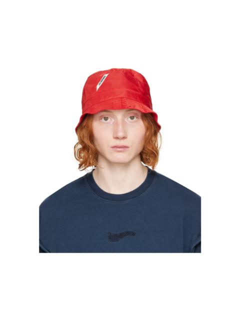 JACQUEMUS Red Le Chouchou 'Le Bob Ovalie' Bucket Hat
