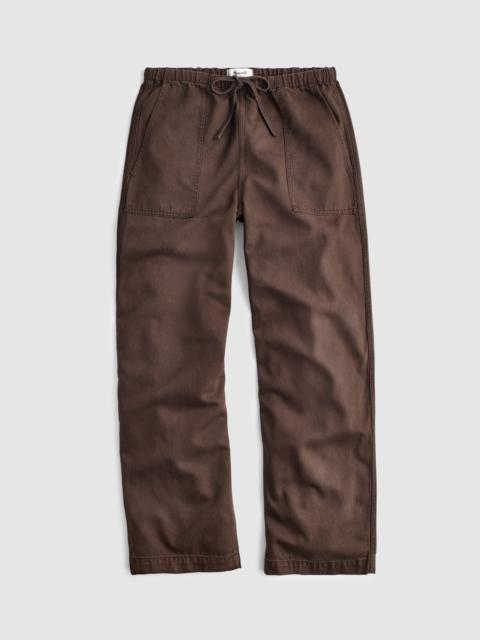 Madewell Pull-On Barrel-Leg Utility Pants in Airy Denim