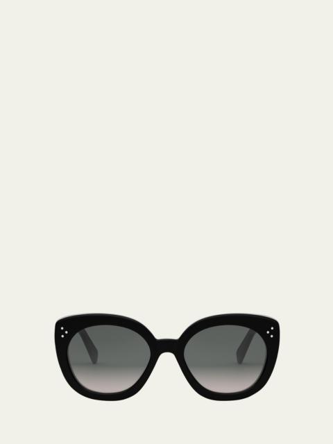 CELINE Bold 3 Dots Acetate Butterfly Sunglasses