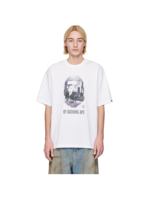 A BATHING APE® White Painting 'By Bathing Ape' Relaxed Fit T-shirt