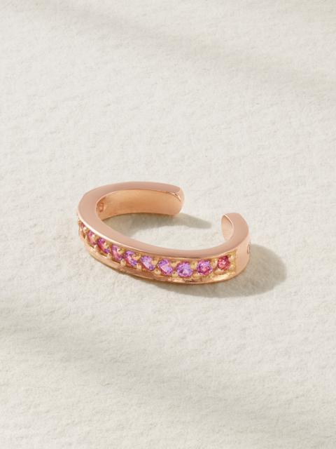 ANITA KO 18-karat Rose Gold Sapphire Ear Cuff
