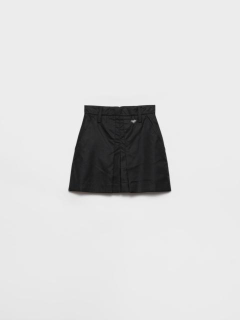 Prada Reversible cotton jersey and Re-Nylon circle skirt