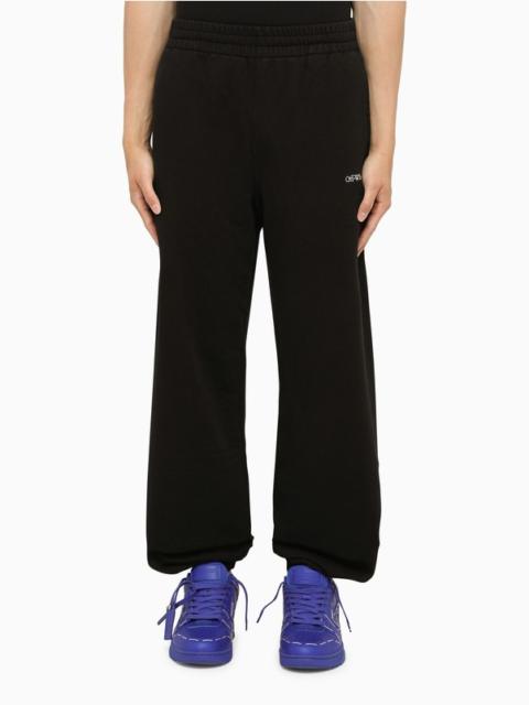 Black jogging trousers in jersey