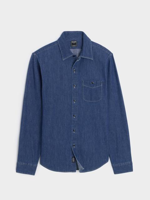 TODD SNYDER Denim Point Collar Shirt