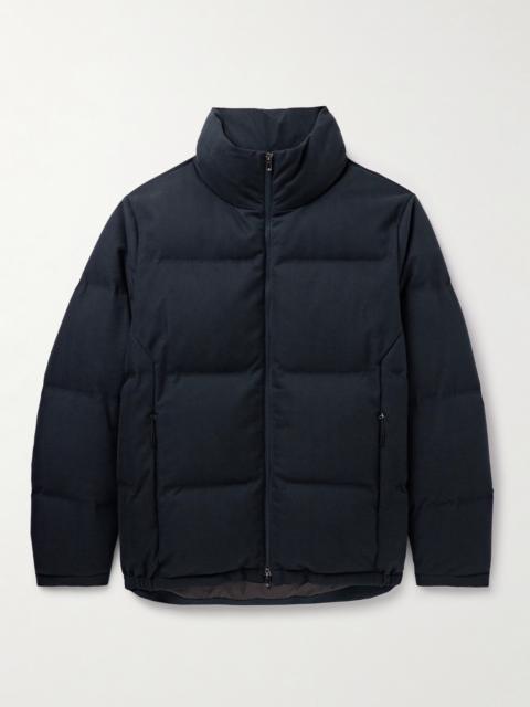 SEASE Tribeca Quilted Herringbone Cotton and Cashmere-Blend Down Jacket