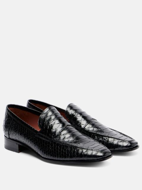 PARIS TEXAS Vincent croc-effect leather loafers