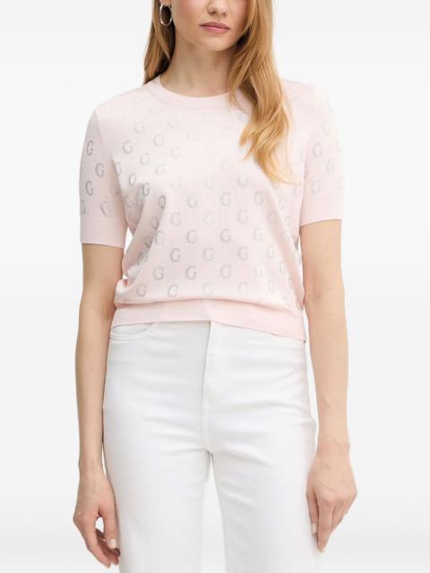 GUESS USA logo-embellished short-sleeves top