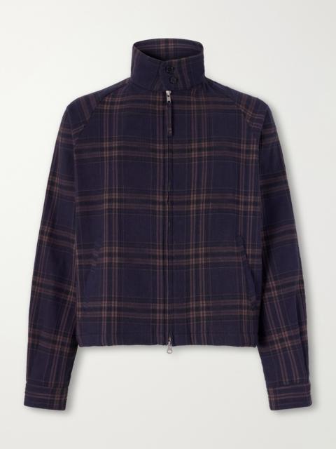 KARDO Stanley Embroidered Checked Cotton Bomber Jacket