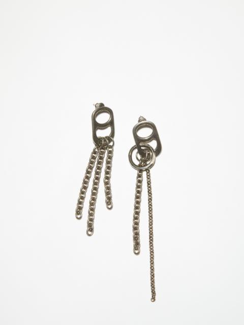 Acne Studios Can puller earrings - Antique Silver