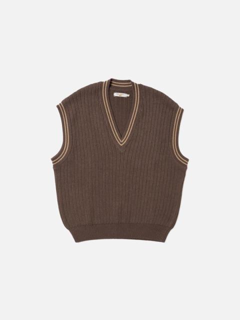 Nudie Jeans Sverre Knitted Vest Brownmelange