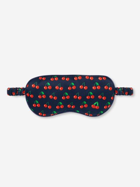 Derek Rose Eye Mask Brindisi 77 Silk Satin Navy