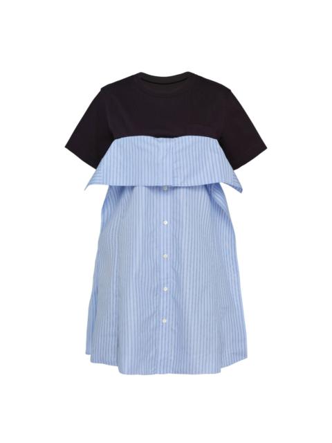 sacai Poplin Cotton Jersey Dress