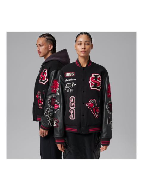Jordan Air Jordan x Levi's Varsity Jacket Asia Sizing 'Black Gym Red' IM6740-010