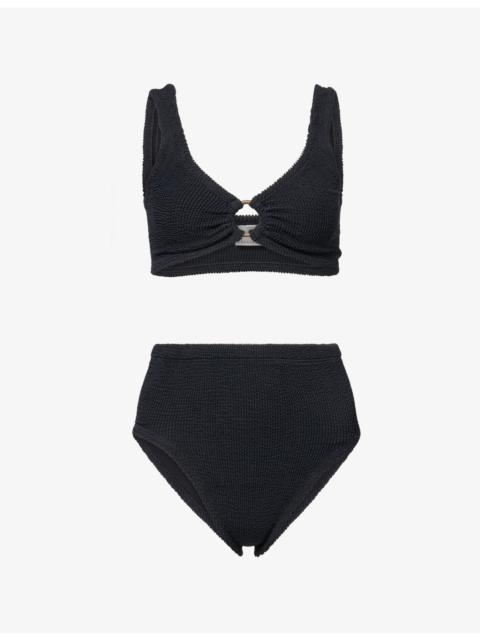 Hunza G Nadine Gold-Hoop Bikini Set