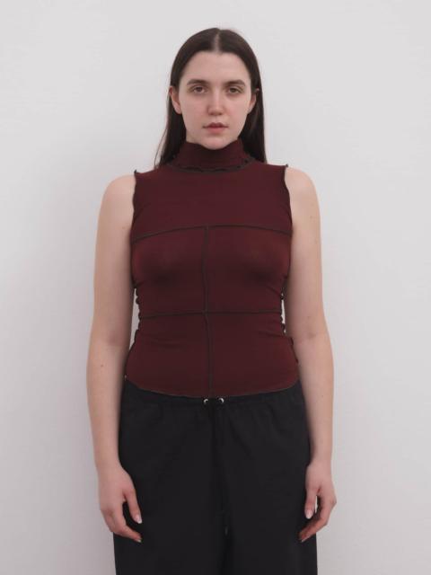 BASERANGE Cinder Turtleneck Tank - Organic Cotton Rib