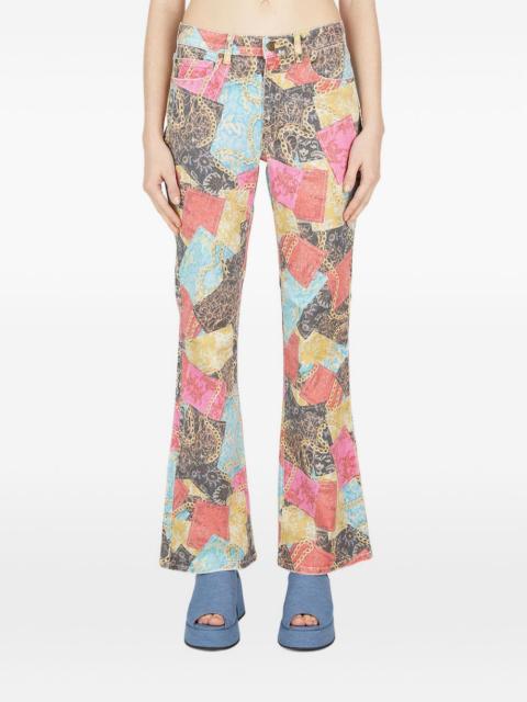 GUESS USA printed flared jeans