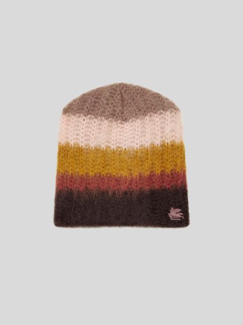 Etro STRIPED MOHAIR BERET