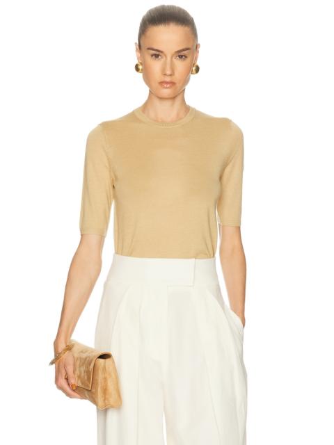 GABRIELA HEARST Chryse Short Sleeve Crewneck Top