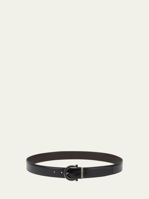 FERRAGAMO Men's Reversible Gancio-Buckle Leather Belt