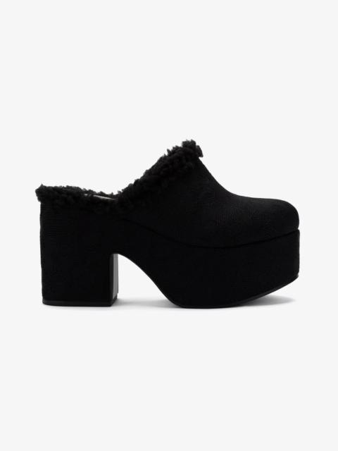 Miso Platform Clog In Black Knit