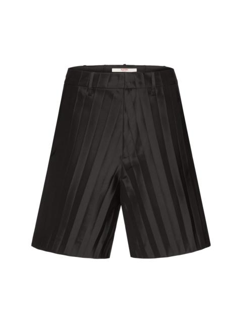 pleated tailored shorts