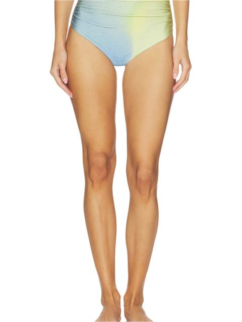 SIMKHAI Teya High Waisted Ruched Bikini Bottom