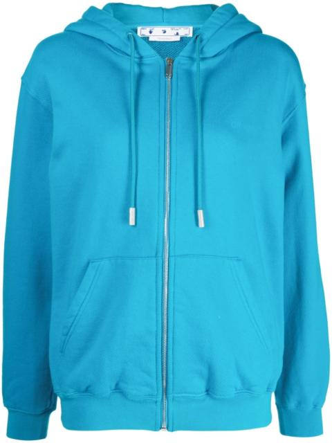 Off-White Diag-print zip-front hoodie