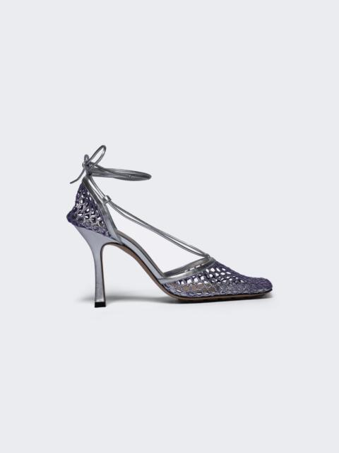 Bottega Veneta Stretch Pumps Purple and Silver