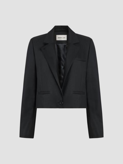 DEREK LAM 10 CROSBY Women's Mona Essential Cropped Blazer - Black