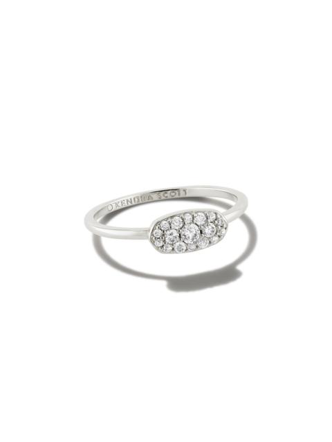 KENDRA SCOTT Grayson Silver Band Ring in White CZ