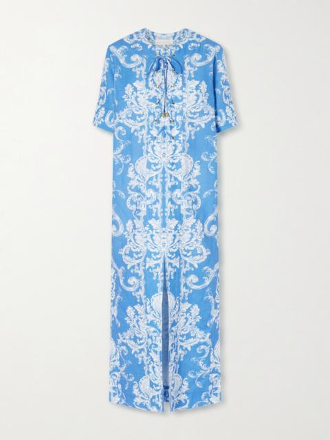 BORGO DE NOR Calista Linen Printed Maxi Dress