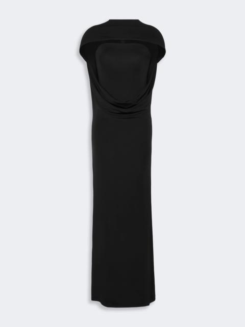 Sportmax MAMBO Stretch viscose organzine two-piece dress - BLACK