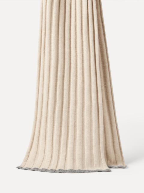 Brunello Cucinelli Cashmere rib knit scarf
