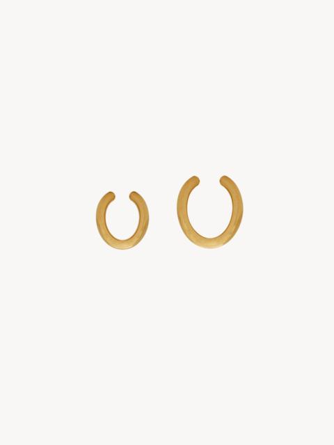 SAINT LAURENT V-SHAPE EARRINGS IN METAL