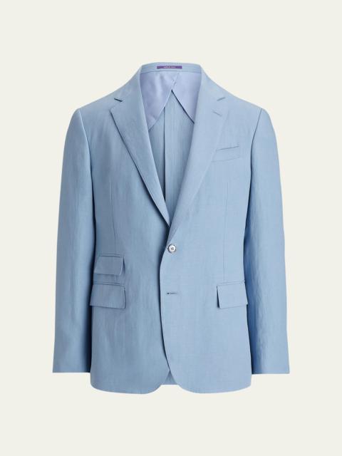 Men's Kent Hand-Tailored Silk and Fine Linen Jacket