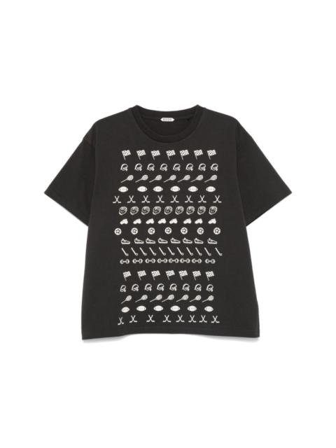 gear-embroidered T-shirt