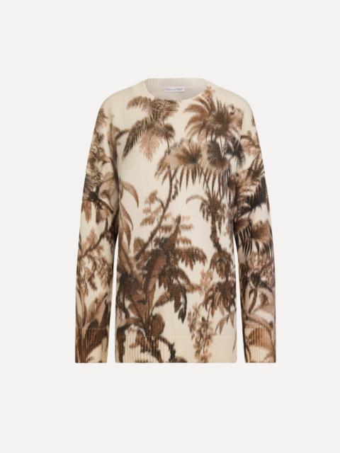 Oscar de la Renta CHINÉ PALM LEAVES OVERSIZED PULLOVER