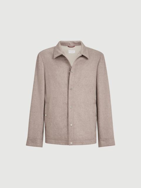 Brunello Cucinelli Lightweight cashmere flannel outerwear jacket