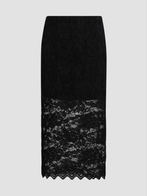 GENERATION LOVE Women's Kiera Laced Sheath Midi-Skirt - Black