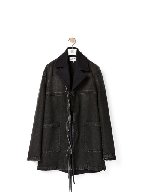 Loewe Double layer coat in denim