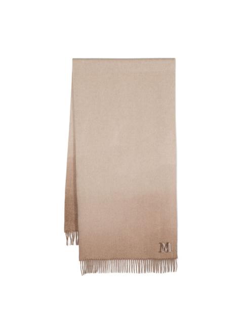 Max Mara logo-embroidered cashmere scarf