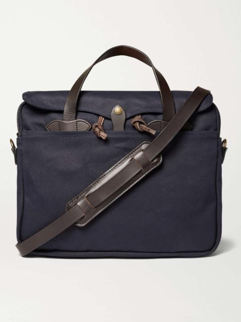 FILSON Original Leather-Trimmed Twill Briefcase