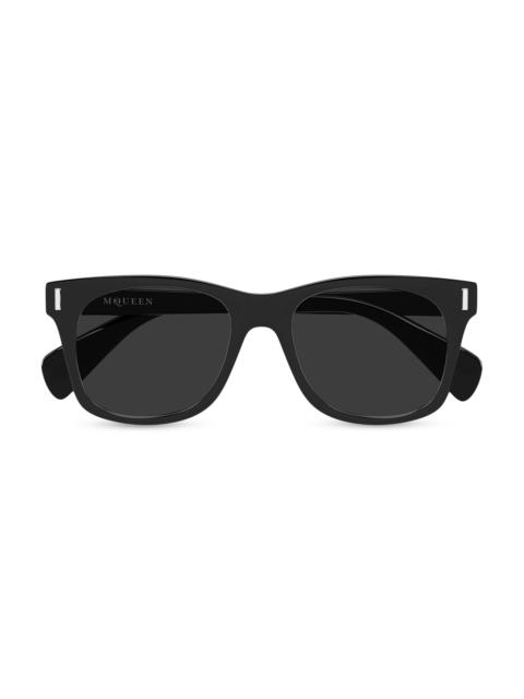 Alexander McQueen Men's T-Bar Rivet 52MM Square Sunglasses - Black